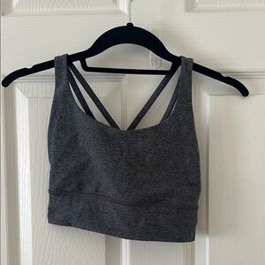 Lululemon Charcoal Strappy Sports Bra Medium Support